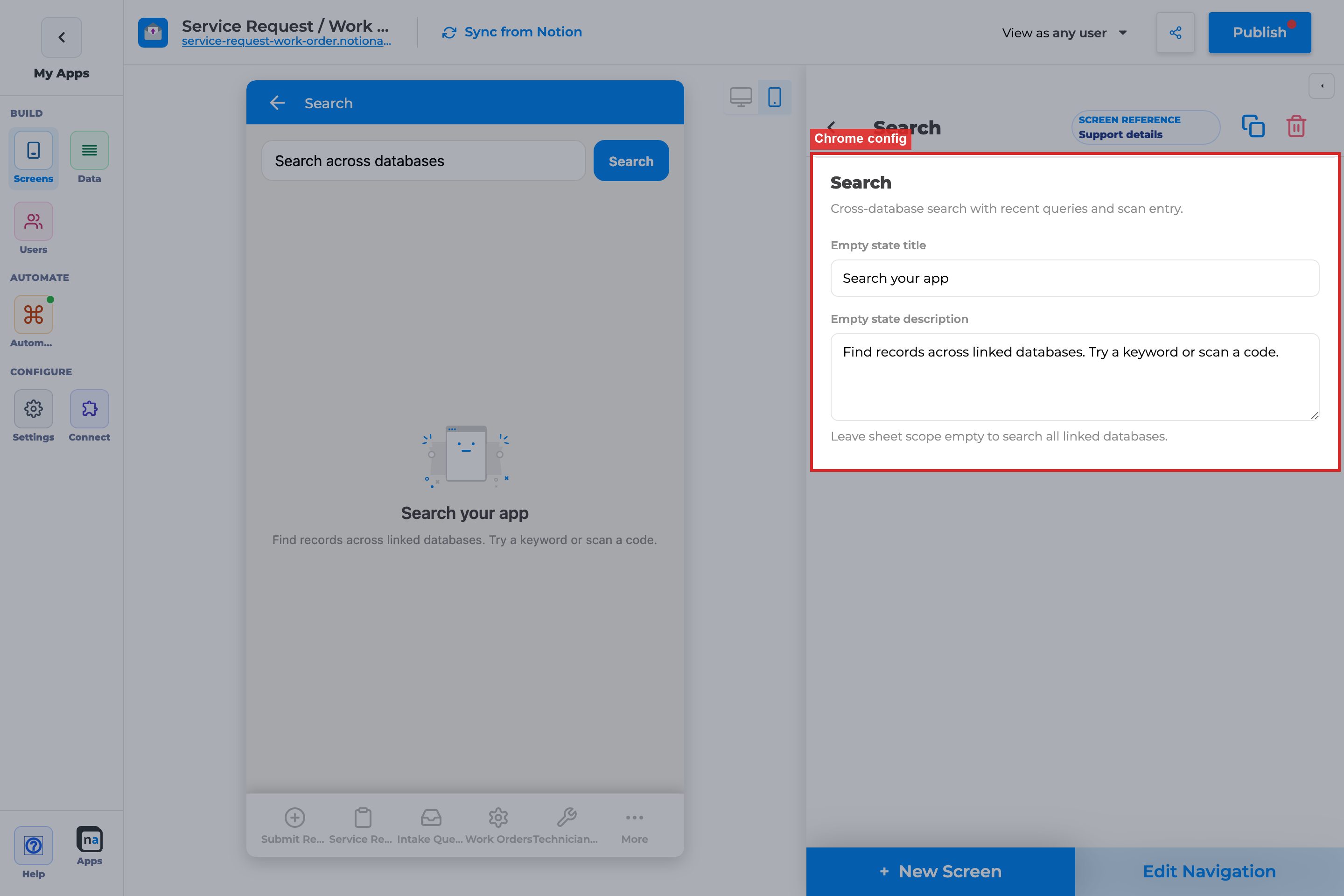 Annotated builder screenshot: Chrome config